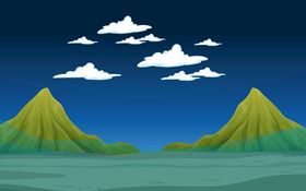 矢量山峦背景植物风地形群环抱峰壁纸