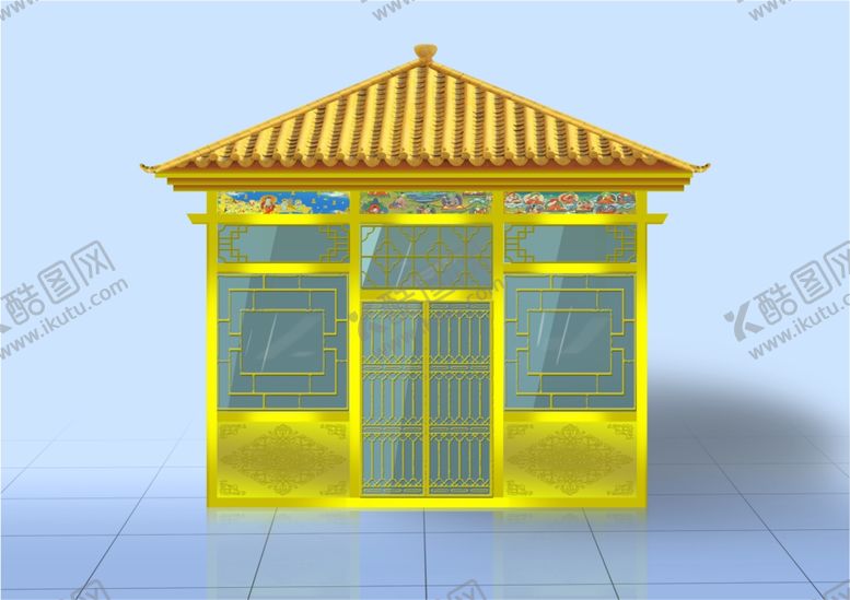 编号：44563209150143012695【酷图网】源文件下载-灯阁效果图寺庙