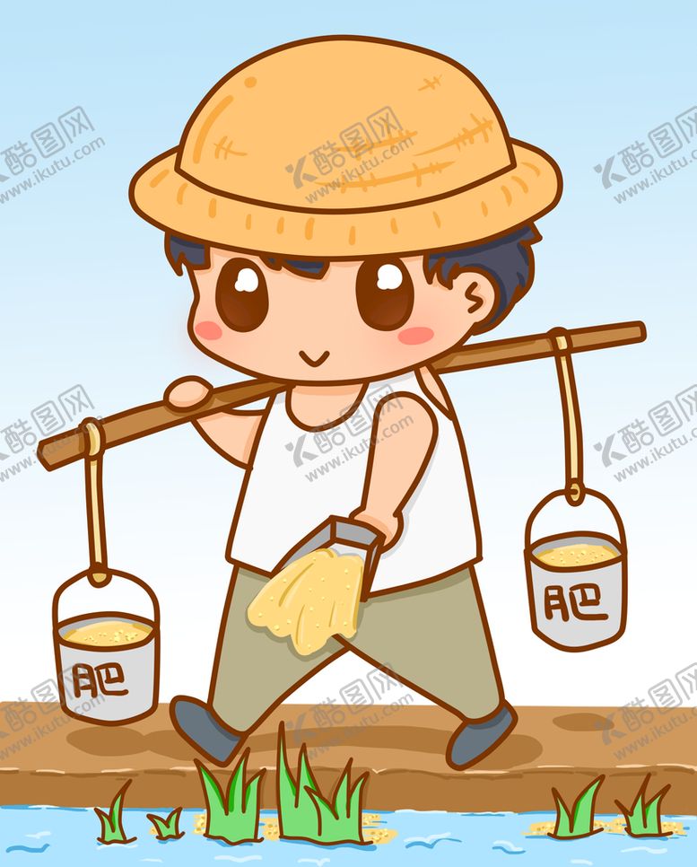 编号：45689009122227331092【酷图网】源文件下载-卡通农民 育苗场景