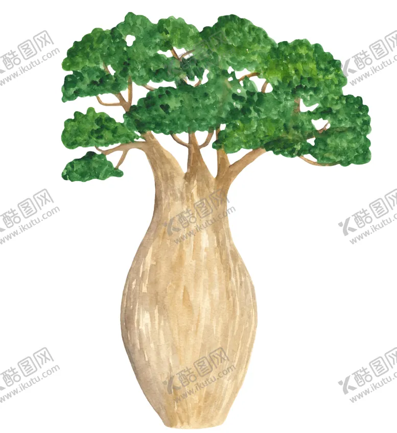 编号：41979106250401328587【酷图网】源文件下载-水彩绘画植物盆栽