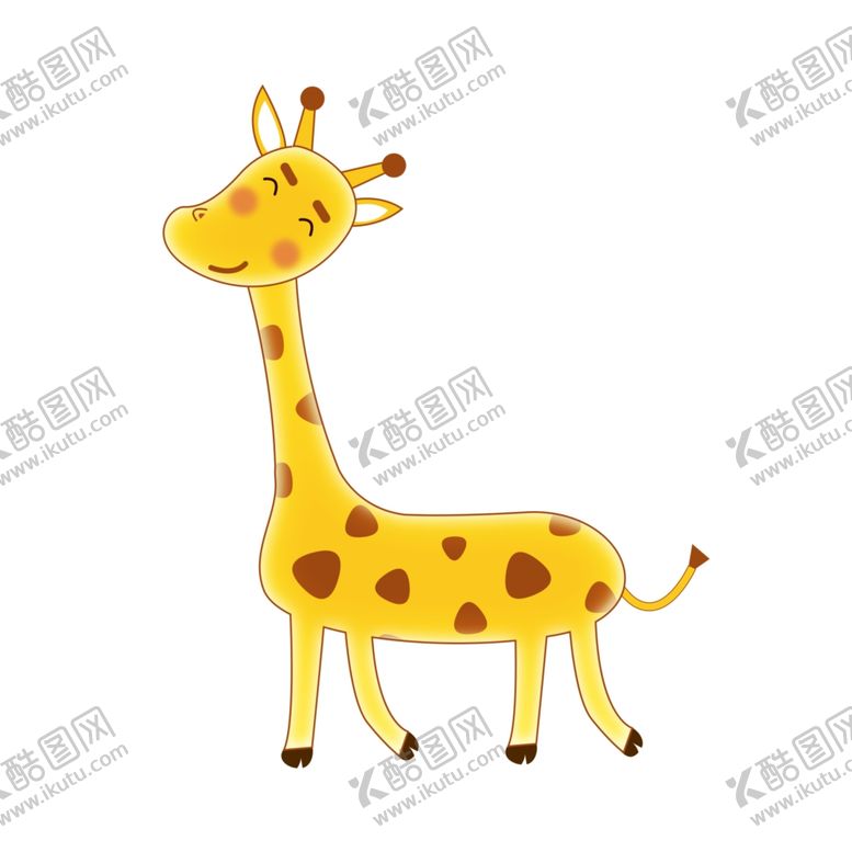 编号：99195109221612063699【酷图网】源文件下载-卡通长颈鹿