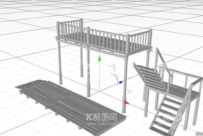 编号：33976311271317143405【酷图网】源文件下载-C4D模型阳台