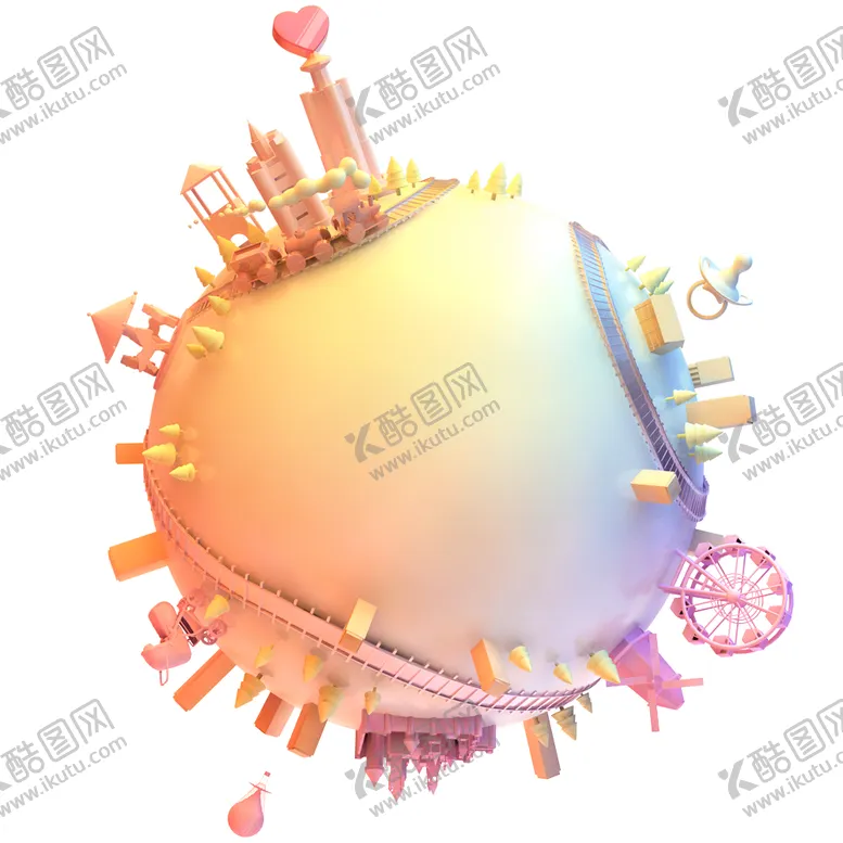 编号：67683101280637499088【酷图网】源文件下载-c4d抽象元素 