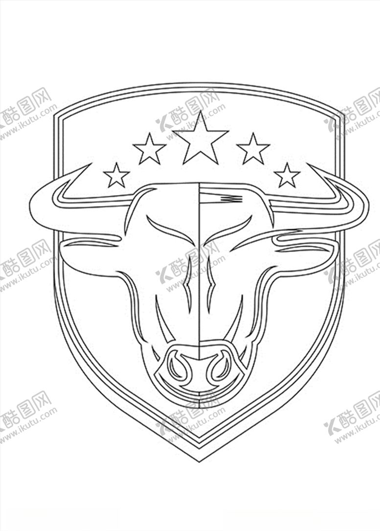 编号：51600910110901351667【酷图网】源文件下载-盾牌牛头野蛮标志标识底纹纹理