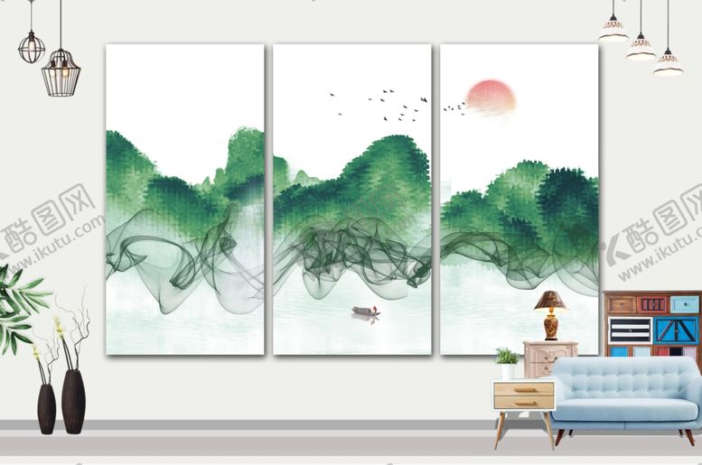 编号：42838605090846143505【酷图网】源文件下载-壁画禅意画