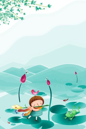 立夏节气小清新海报