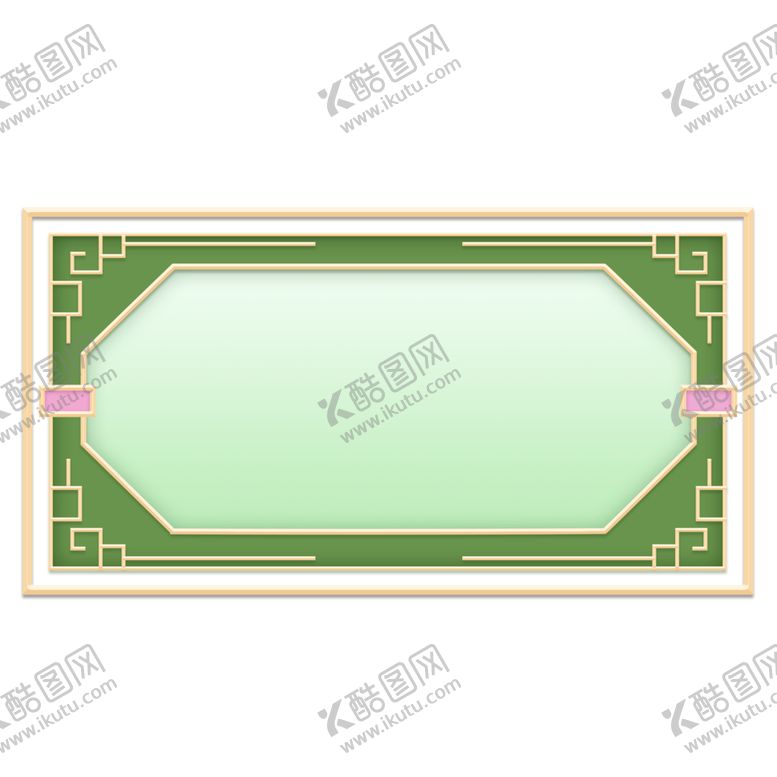 编号：91753401200145324441【酷图网】源文件下载-翡翠正方形国潮标题边框