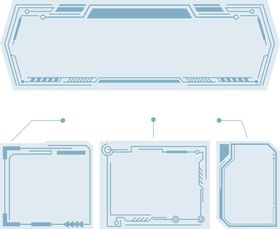 蓝色科技线条面板