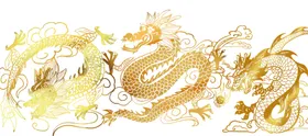 龙素材古典卡通纹