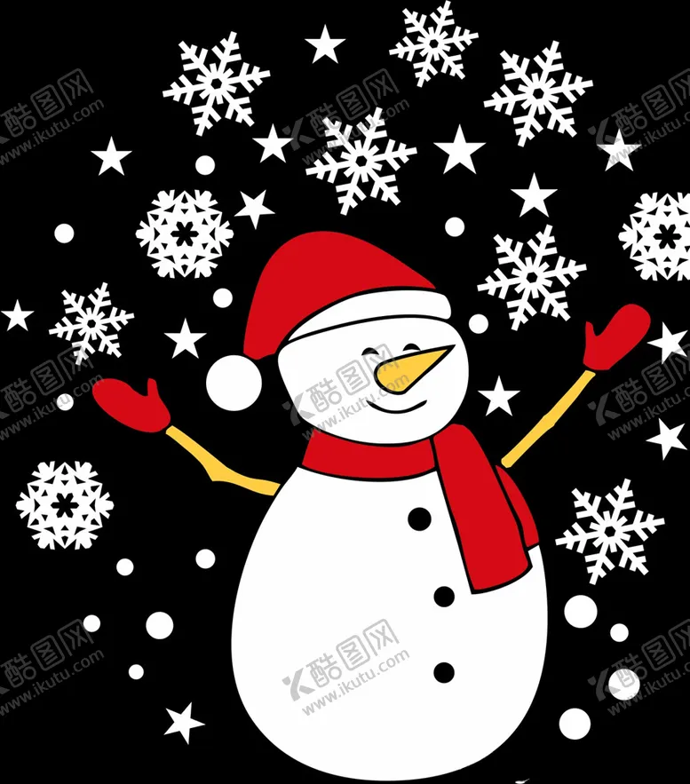 编号：76761304231315526405【酷图网】源文件下载-雪花雪人