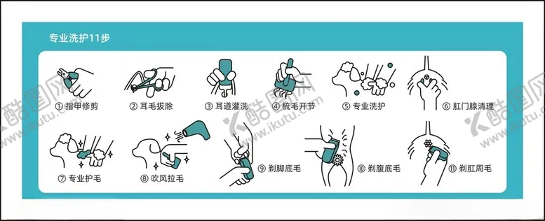 编号：65819002220229348686【酷图网】源文件下载-宠物洗护流程