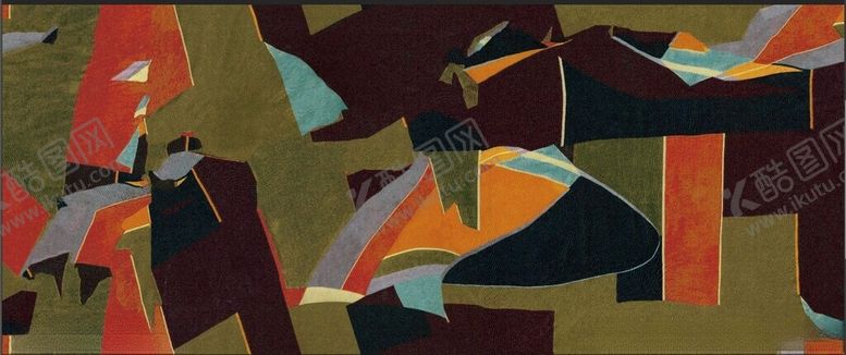 编号：95369511200136432312【酷图网】源文件下载-抽象几何风格艺术画作