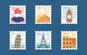 世界著名建筑邮票集合