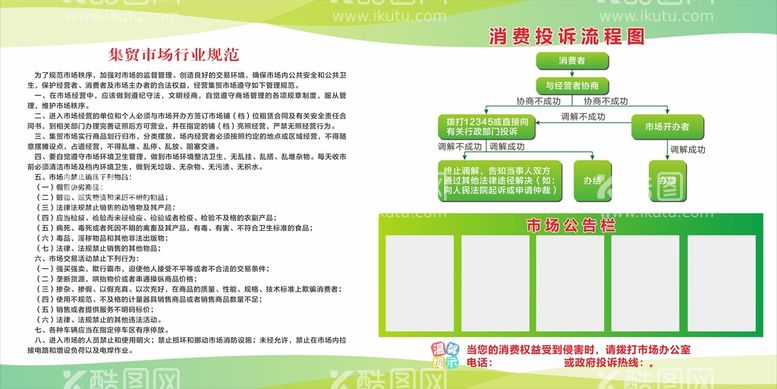 编号：82978610231932513540【酷图网】源文件下载-集贸市场行业规范宣传栏