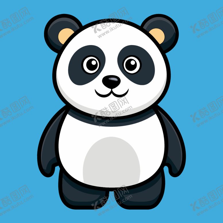编号：57332101240137055772【酷图网】源文件下载-图标风格的大熊猫
