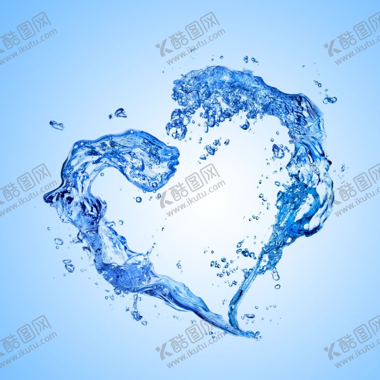 编号：80516004300245061756【酷图网】源文件下载-水浪水花抽象心形爱心矢量素材