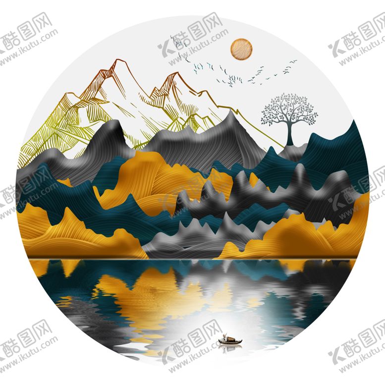 编号：66375305022036006082【酷图网】源文件下载-中国山水装饰画