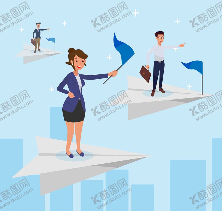 编号：59892210152249271075【酷图网】源文件下载-人物插图 扁平办公矢量    