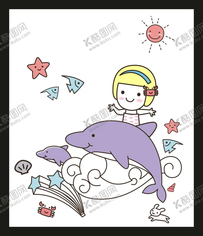 编号：44885002010026298173【酷图网】源文件下载-手绘卡通女孩