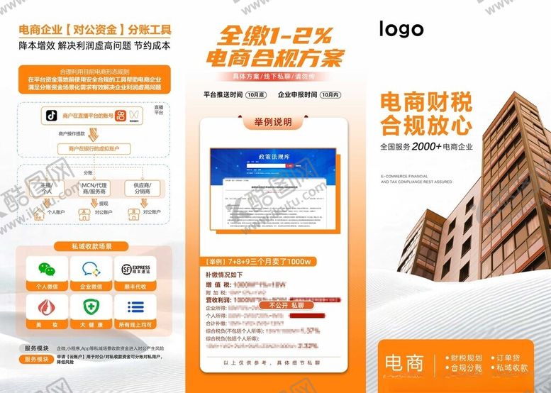 编号：95901511181356558034【酷图网】源文件下载-橙色商务企业官网设计模板