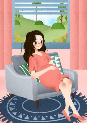 母子插画