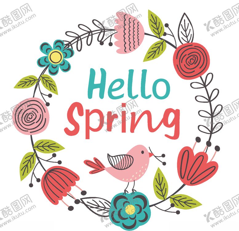 编号：55975709222330321019【酷图网】源文件下载-手绘卡通花环