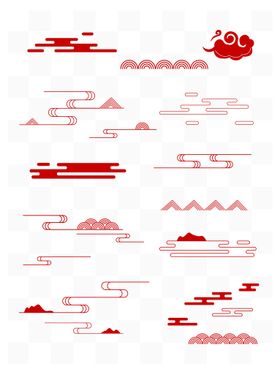 编号：73254109242051266318【酷图网】源文件下载-红色古典喜庆祥云