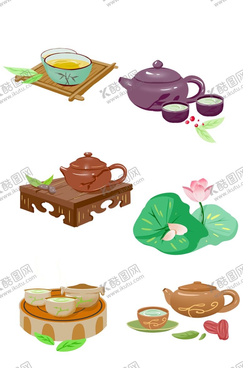 编号：20987109171224308301【酷图网】源文件下载-卡通茶具