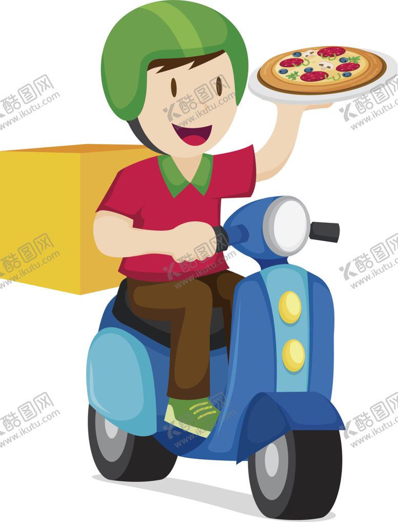 编号：87263110021154488806【酷图网】源文件下载-外卖骑手卡通形象免抠元素