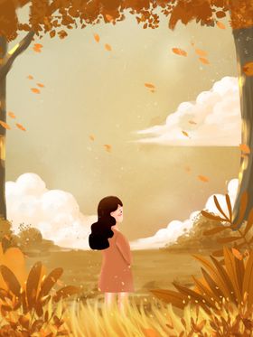 手绘秋天背景