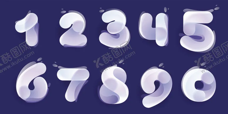 编号：58474401252321221915【酷图网】源文件下载-背景淡紫趣味数字矢量