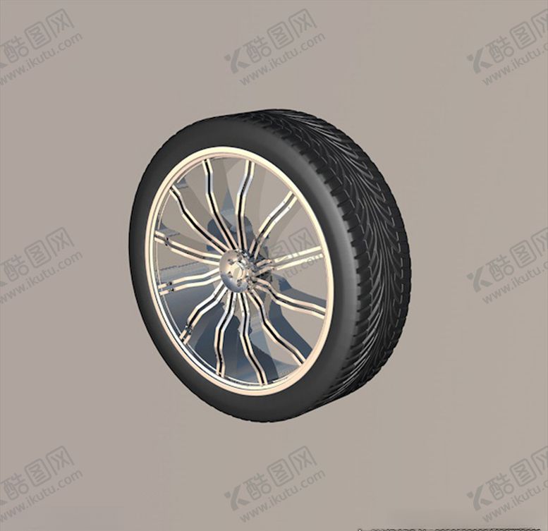 编号：78650509201436499201【酷图网】源文件下载-汽车轮胎跑车轮胎C4D模型3D