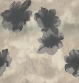 扎染花黑白数码印