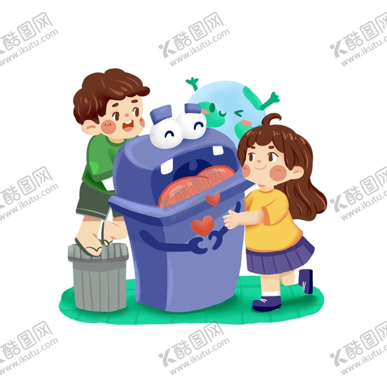 编号：35360005182230477162【酷图网】源文件下载-垃圾分类卡通素材