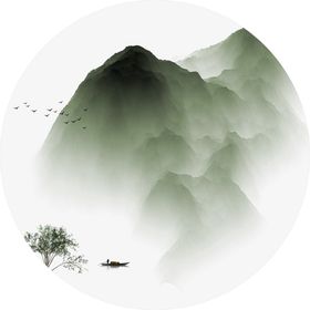 水墨山水画 