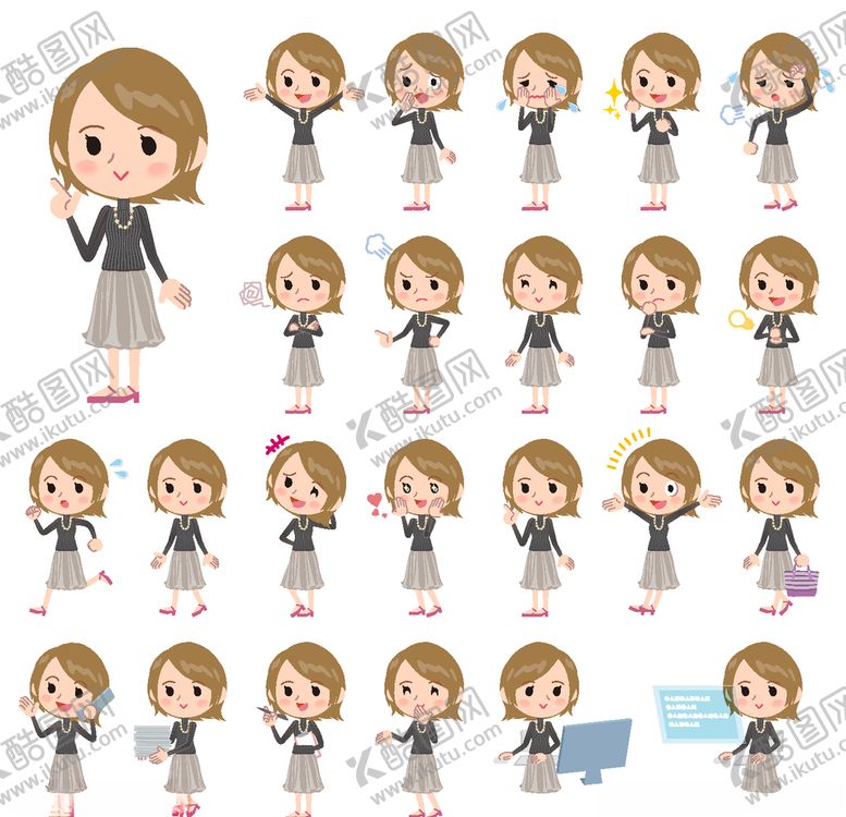 编号：83757710041604326054【酷图网】源文件下载-卡通女性