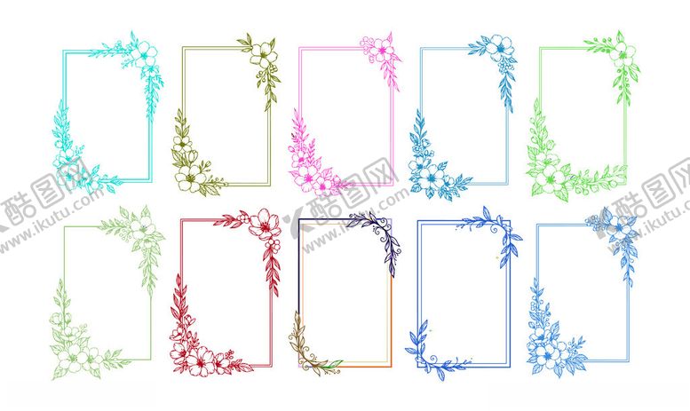 编号：69845304040738577208【酷图网】源文件下载-花卉边框