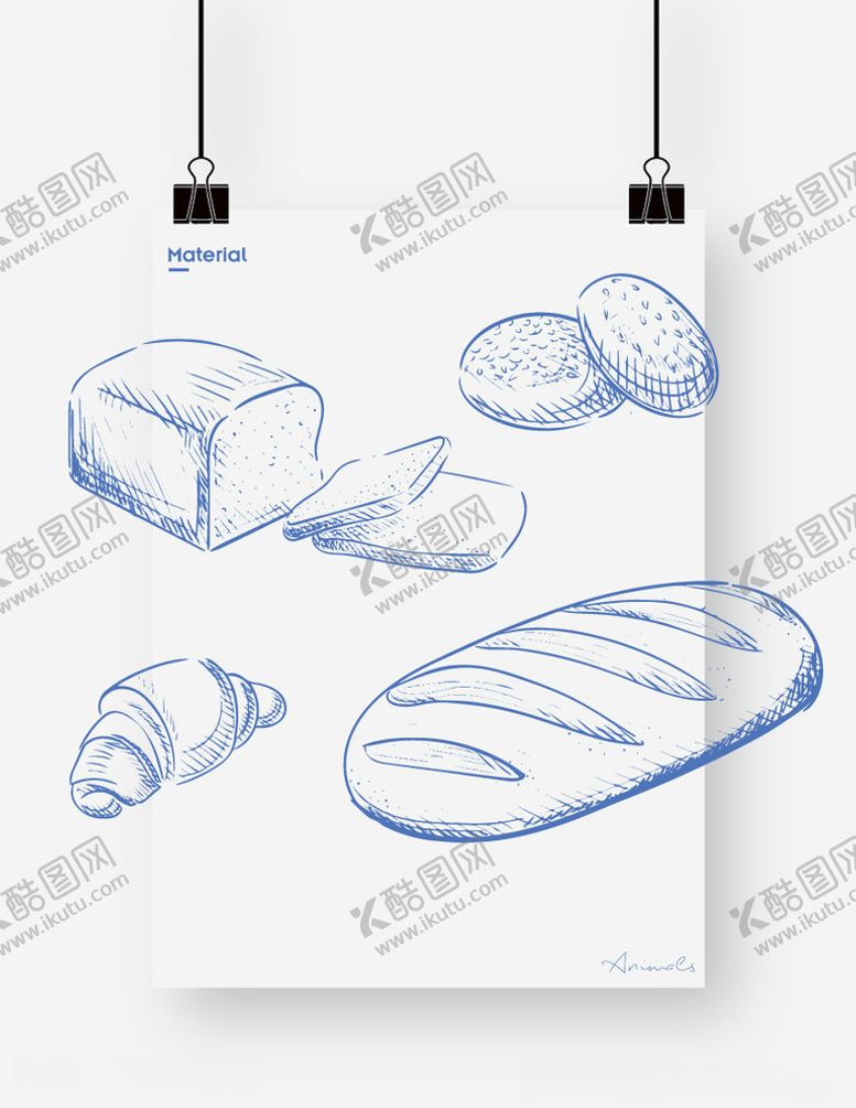 编号：65787210060354206148【酷图网】源文件下载-面包线稿