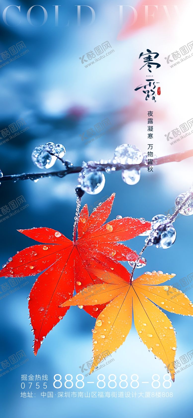 编号：93444102240730456615【酷图网】源文件下载-寒露节气海报