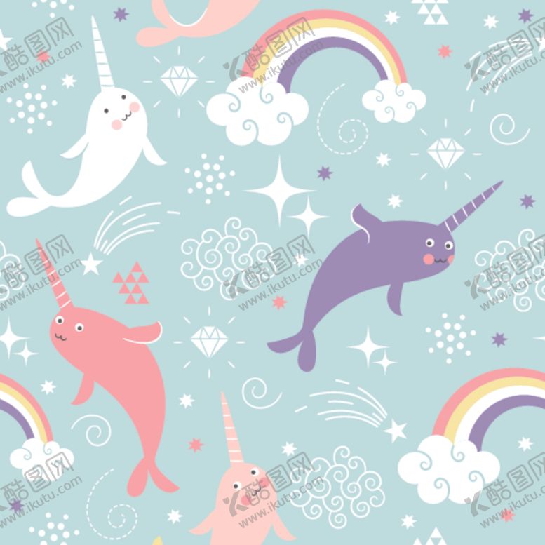 编号：78491109200455335543【酷图网】源文件下载-海洋主题底纹卡通图案