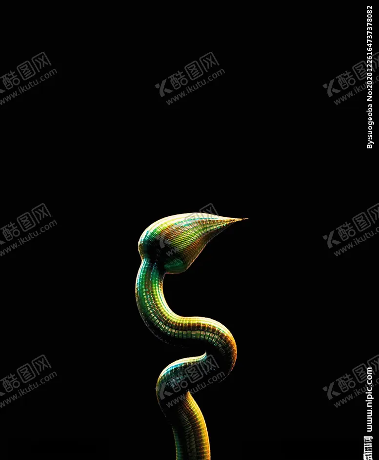 编号：29147704162222167948【酷图网】源文件下载-C4D模型蛇尾巴蛇花材质