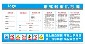 塔吊标牌