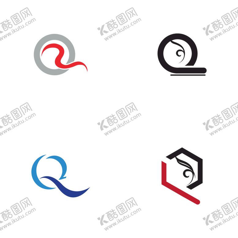 编号：81097409240504557058【酷图网】源文件下载-字母标 logo 标志Q 