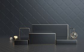 C4D黑金电商场景