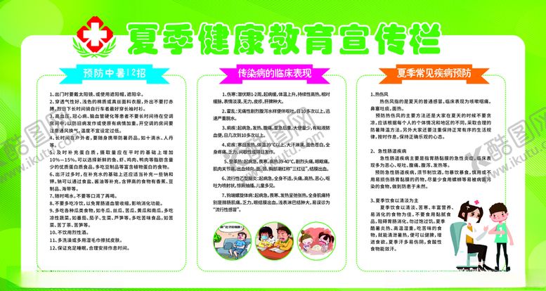 编号：90625809232119282469【酷图网】源文件下载-夏季健康教育宣传栏