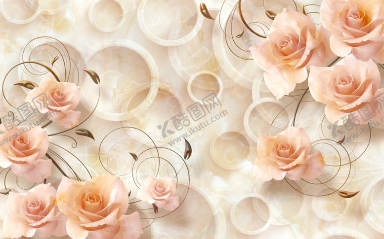 编号：75506509301919211794【酷图网】源文件下载-香槟玫瑰背景