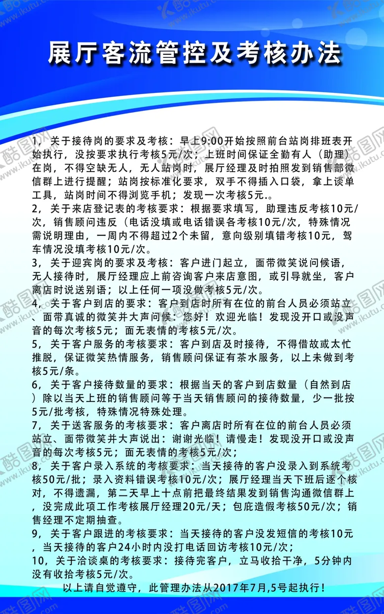 编号：33770601202004512080【酷图网】源文件下载-展厅客流管控及考核办法
