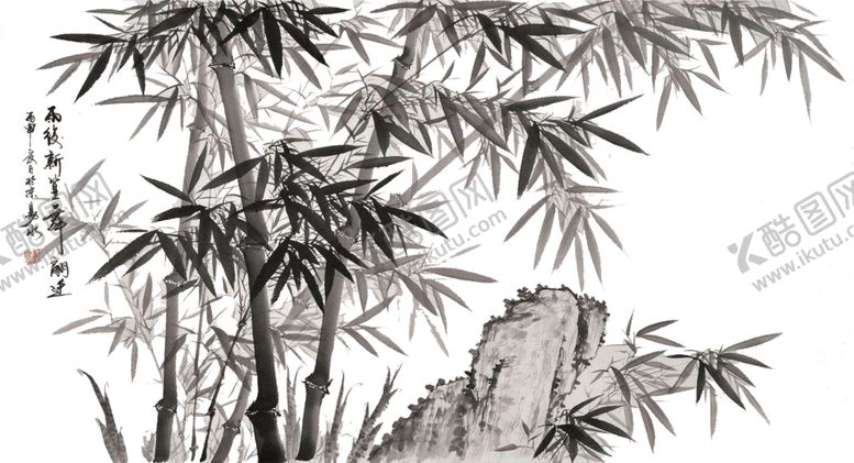 编号：96539710290759575576【酷图网】源文件下载-水墨竹子