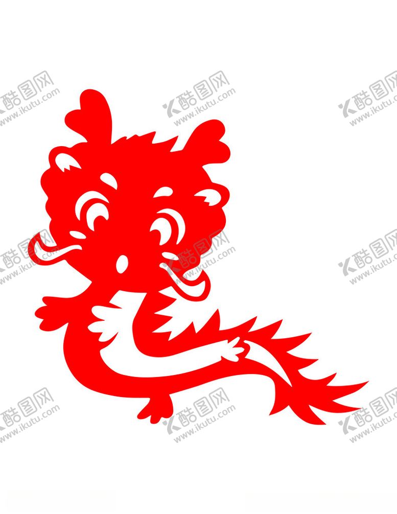 编号：12478202060812428485【酷图网】源文件下载-剪纸龙