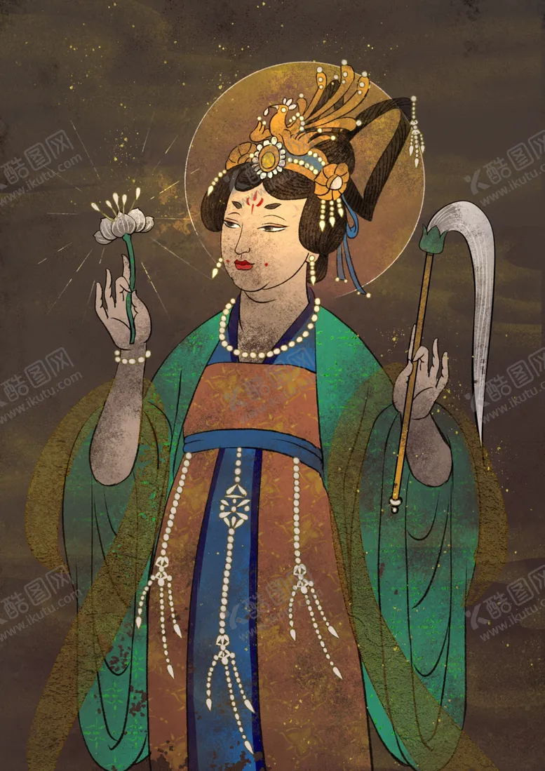 编号：65002604181301507835【酷图网】源文件下载-敦煌插画壁画背景海报素材